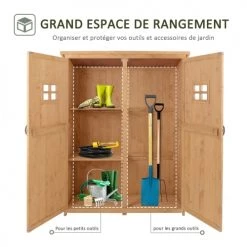 Outsunny Rangements Extérieur Abri Jardin En Bois Massif Pin Pré-huilé -France Parasols Soldes 2022 abri jardin en bois massif pin pre huile 10