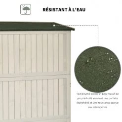 Outsunny Rangements Extérieur Abri Jardin En Bois Massif Pin Pré-huilé 11 Outsunny Rangements Extérieur Abri Jardin En Bois Massif Pin Pré-huilé -France Parasols Soldes 2022 abri jardin en bois massif pin pre huile 5