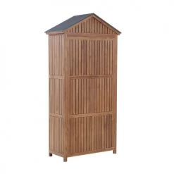 Beliani Rangements Extérieur Armoire De Jardin En Bois -France Parasols Soldes 2022 armoire de jardin en bois 4
