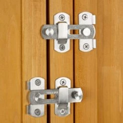 Tectake Rangements Extérieur Armoire De Jardin Kadi 80,5 X 60 X 213,5 Cm Marron -France Parasols Soldes 2022 armoire de jardin kadi 80 5 x 60 x 213 5 cm marron 3