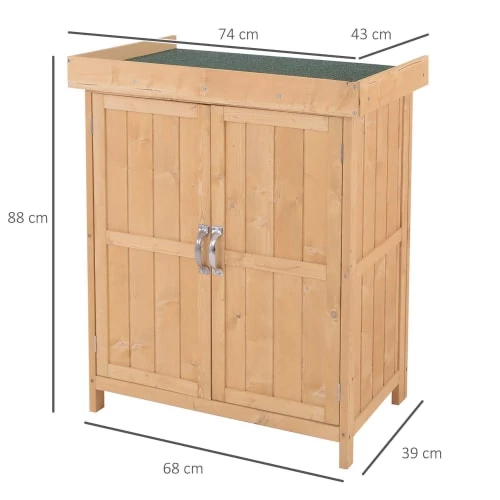 Outsunny Rangements Extérieur Armoire De Jardin Sur Pied Double Porte étagère Toit Bitumé Relevable 3 Outsunny Rangements Extérieur Armoire De Jardin Sur Pied Double Porte étagère Toit Bitumé Relevable – Image 3