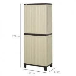 Outsunny Rangements Extérieur Armoire Haute De Jardin 65L X 37l X 172H Cm -France Parasols Soldes 2022 armoire haute de jardin 65l x 37l x 172h cm 2