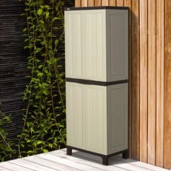 Outsunny Rangements Extérieur Armoire Haute De Jardin 65L X 37l X 172H Cm -France Parasols Soldes 2022 armoire haute de jardin 65l x 37l x 172h cm 3