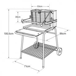 Somagic Barbecues Et Planchas Barbecue Au Charbon De Bois à Foyer Vertical En Acier Noir -France Parasols Soldes 2022 barbecue au charbon de bois a foyer vertical en acier noir 2