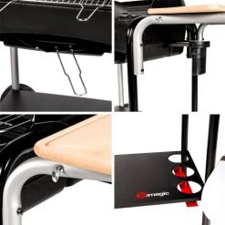 Somagic Barbecues Et Planchas Barbecue Au Charbon De Bois Avec Cuisson Pizza En Fonte Noir -France Parasols Soldes 2022 barbecue au charbon de bois avec cuisson pizza en fonte noir 2