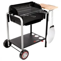 Somagic Barbecues Et Planchas Barbecue Au Charbon De Bois Avec Cuisson Pizza En Fonte Noir
