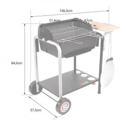 Somagic Barbecues Et Planchas Barbecue Au Charbon De Bois Avec Cuisson Pizza En Fonte Noir -France Parasols Soldes 2022 barbecue au charbon de bois avec cuisson pizza en fonte noir 3