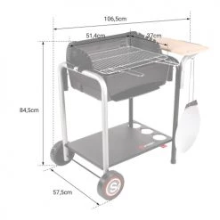 Somagic Barbecues Et Planchas Barbecue Au Charbon De Bois Avec Cuisson Pizza En Fonte Noir -France Parasols Soldes 2022 barbecue au charbon de bois avec cuisson pizza en fonte noir 4