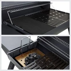 Cook In Garden Barbecues Et Planchas Barbecue Au Charbon De Bois En Acier Noir -France Parasols Soldes 2022 barbecue au charbon de bois en acier noir 3