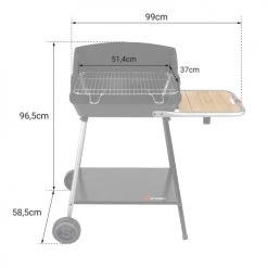 Somagic Barbecues Et Planchas Barbecue Au Charbon De Bois En Fonte Et Acier Noir -France Parasols Soldes 2022 barbecue au charbon de bois en fonte et acier noir 3