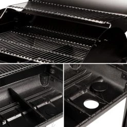 Somagic Barbecues Et Planchas Barbecue Au Charbon De Bois En Fonte Et Acier Noir Et Gris -France Parasols Soldes 2022 barbecue au charbon de bois en fonte et acier noir et gris 2