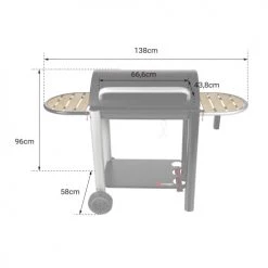 Somagic Barbecues Et Planchas Barbecue Au Charbon De Bois En Fonte Et Acier Noir Et Gris -France Parasols Soldes 2022 barbecue au charbon de bois en fonte et acier noir et gris 3