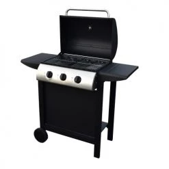 Happy Garden Barbecues Et Planchas Barbecue Au Gaz 3 Brûleurs En Acier Noir -France Parasols Soldes 2022 barbecue au gaz 3 bruleurs en acier noir 2