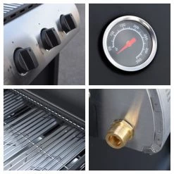 Happy Garden Barbecues Et Planchas Barbecue Au Gaz 3 Brûleurs En Acier Noir -France Parasols Soldes 2022 barbecue au gaz 3 bruleurs en acier noir 3