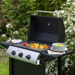 Happy Garden Barbecues Et Planchas Barbecue Au Gaz 3 Brûleurs En Acier Noir -France Parasols Soldes 2022 barbecue au gaz 3 bruleurs en acier noir 5