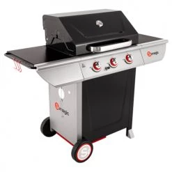 Somagic Barbecues Et Planchas Barbecue Au Gaz 3 Brûleurs En Acier Noir Et Gris