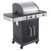 Cook In Garden Barbecues Et Planchas Barbecue Au Gaz 3 Brûleurs Et Réchaud En Acier Et Inox Gris