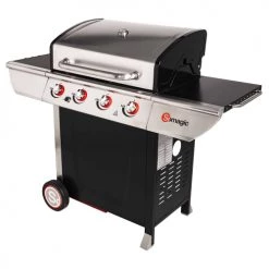 Somagic Barbecues Et Planchas Barbecue Au Gaz 4 Brûleurs En Acier Noir Et Gris