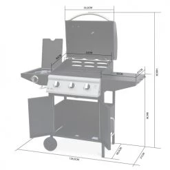 Alice's Garden Barbecues Et Planchas Barbecue Au Gaz Athos Cuisine Extérieure 3 Brûleurs Et Feu Latéral -France Parasols Soldes 2022 barbecue au gaz athos cuisine exterieure 3 bruleurs et feu lateral 5