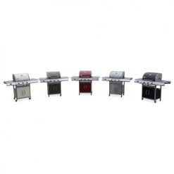 Alice's Garden Barbecues Et Planchas Barbecue Au Gaz Rouge 4 Brûleurs Dont 1 Feu Latéral 14kw -France Parasols Soldes 2022 barbecue au gaz rouge 4 bruleurs dont 1 feu lateral 14kw 5