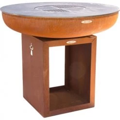 Remundi Braséros Et Cheminées D'extérieur Barbecue Brasero En Acier Carus Diamètre 102 Cm Hauteur 87 Cm