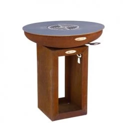 Remundi Braséros Et Cheminées D'extérieur Barbecue Brasero En Acier Carus Diamètre 62 Cm Hauteur 71 Cm