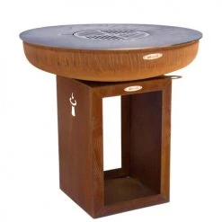 Remundi Braséros Et Cheminées D'extérieur Barbecue Brasero En Acier Carus Diamètre 82 Cm Hauteur 80 Cm