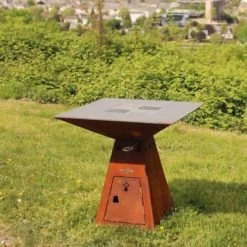 Remundi Barbecues Et Planchas Barbecue Brasero En Acier Cube Surface De Cuisson 82 Cm -France Parasols Soldes 2022 barbecue brasero en acier cube surface de cuisson 82 cm 2