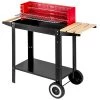 Tectake Barbecues Et Planchas Barbecue Charbon Chariot Noir/rouge