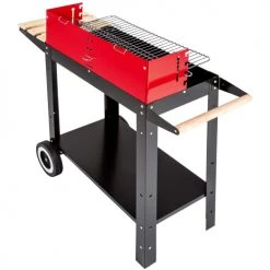 Tectake Barbecues Et Planchas Barbecue Charbon Chariot Noir/rouge -France Parasols Soldes 2022 barbecue charbon chariot noir rouge 2