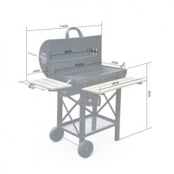 Alice's Garden Barbecues Et Planchas Barbecue Charbon De Bois Serge Noir, Fumoir, Smoker Américain -France Parasols Soldes 2022 barbecue charbon de bois serge noir fumoir smoker americain 5