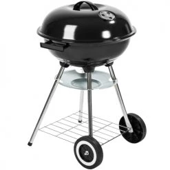 Tectake Barbecues Et Planchas Barbecue Charbon Sur Roues Ø 41,5 Cm Noir