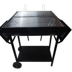 Concept Usine Barbecues Et Planchas Barbecue Double Foyer Au Charbon De Bois 69,5 X 37 Cm -France Parasols Soldes 2022 barbecue double foyer au charbon de bois 69 5 x 37 cm 2