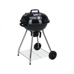 Wadiga Barbecues Et Planchas Barbecue En Acier Noir Et Chrome 47x47x82cm