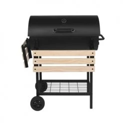 RED DECO Barbecues Et Planchas Barbecue Fumoir Au Charbon De Bois Acier Inoxydable Noir -France Parasols Soldes 2022 barbecue fumoir au charbon de bois acier inoxydable noir 3