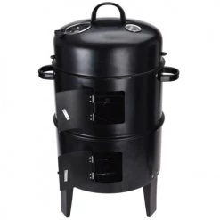 Wadiga Barbecues Et Planchas Barbecue Fumoir En Acier Noir - 40x40x78cm