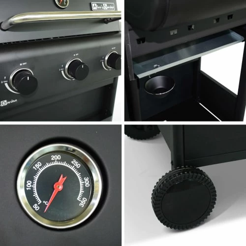 Alice's Garden Barbecues Et Planchas Barbecue Gaz 3 Brûleurs Tablettes Rabattables 6 Alice's Garden Barbecues Et Planchas Barbecue Gaz 3 Brûleurs Tablettes Rabattables – Image 6