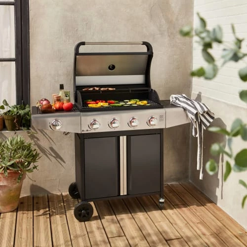 Alice's Garden Barbecues Et Planchas Barbecue Gaz Bazin 4 Anthracite 4 Brûleur 1 Feu Latéral 2 Alice's Garden Barbecues Et Planchas Barbecue Gaz Bazin 4 Anthracite 4 Brûleur 1 Feu Latéral – Image 2