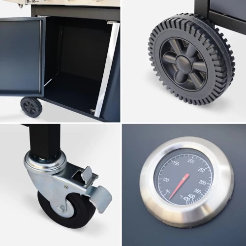 Alice's Garden Barbecues Et Planchas Barbecue Gaz Bazin 4 Anthracite 4 Brûleur 1 Feu Latéral 5 Alice's Garden Barbecues Et Planchas Barbecue Gaz Bazin 4 Anthracite 4 Brûleur 1 Feu Latéral – Image 5