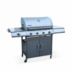 Alice's Garden Barbecues Et Planchas Barbecue Gaz Inox 17kw, 5 Brûleurs Dont 1 Feu
