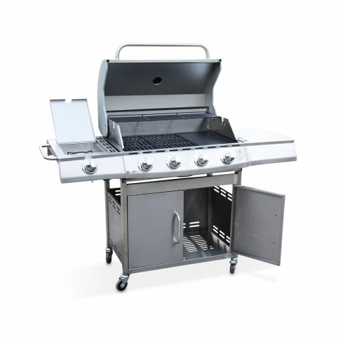 Alice's Garden Barbecues Et Planchas Barbecue Gaz Inox 17kw, 5 Brûleurs Dont 1 Feu 4 Alice's Garden Barbecues Et Planchas Barbecue Gaz Inox 17kw, 5 Brûleurs Dont 1 Feu – Image 4