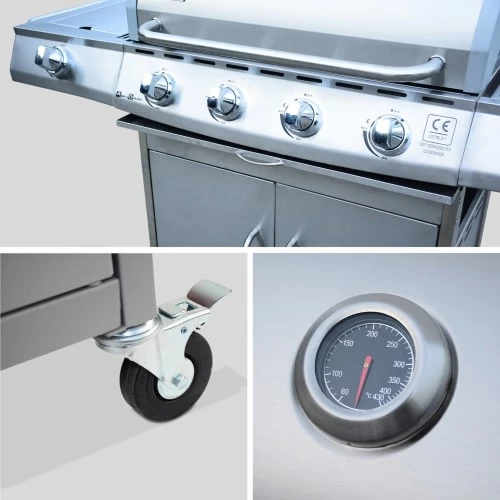 Alice's Garden Barbecues Et Planchas Barbecue Gaz Inox 17kw, 5 Brûleurs Dont 1 Feu 5 Alice's Garden Barbecues Et Planchas Barbecue Gaz Inox 17kw, 5 Brûleurs Dont 1 Feu – Image 5