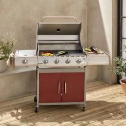 Alice's Garden Barbecues Et Planchas Barbecue Gaz Inox 17kw Rouge 4 Brûleurs 1 Feu -France Parasols Soldes 2022 barbecue gaz inox 17kw rouge 4 bruleurs 1 feu 2