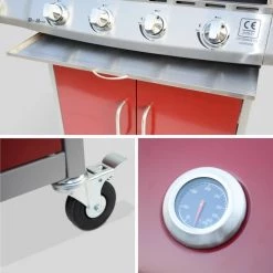 Alice's Garden Barbecues Et Planchas Barbecue Gaz Inox 17kw Rouge 4 Brûleurs 1 Feu -France Parasols Soldes 2022 barbecue gaz inox 17kw rouge 4 bruleurs 1 feu 4
