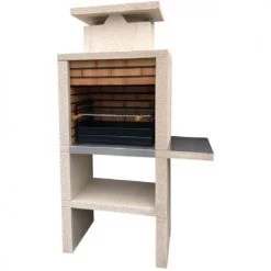 Jardindeco Barbecues Et Planchas Barbecue Pierre Et Brique Avec Cheminée + Tablette Tavira - Revêtement