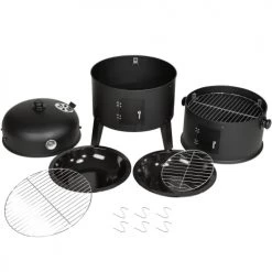 Tectake Barbecues Et Planchas Barbecue Vertical 3 En 1 Fumoir Noir -France Parasols Soldes 2022 barbecue vertical 3 en 1 fumoir noir 2