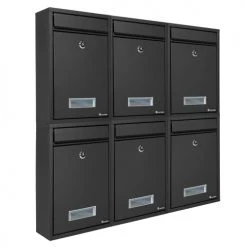 Tectake Objets Déco De Jardin Boite Aux Lettres En Acier Extensible Avec Fente D'introduction En -France Parasols Soldes 2022 boite aux lettres en acier extensible avec fente d introduction en 3