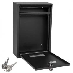 Tectake Objets Déco De Jardin Boite Aux Lettres En Acier Extensible Avec Fente D'introduction En -France Parasols Soldes 2022 boite aux lettres en acier extensible avec fente d introduction en 5