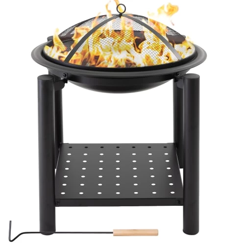 ML-Design Barbecues Et Planchas Bol De Feu Terrasse Grille Charbon Bois Ø 54 Cm, Acier 2 ML-Design Barbecues Et Planchas Bol De Feu Terrasse Grille Charbon Bois Ø 54 Cm, Acier – Image 2
