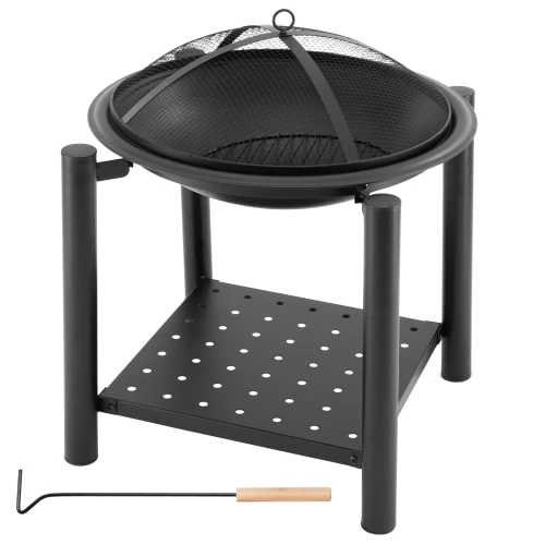 ML-Design Barbecues Et Planchas Bol De Feu Terrasse Grille Charbon Bois Ø 54 Cm, Acier 1 ML-Design Barbecues Et Planchas Bol De Feu Terrasse Grille Charbon Bois Ø 54 Cm, Acier
